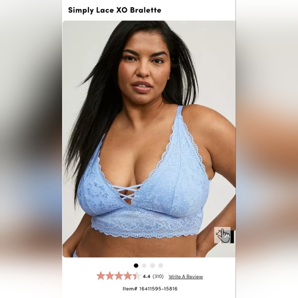 NWT Torrid 3 Simply Lace XO Bralette - Picture 3 of 4